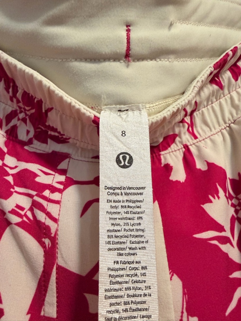lululemon athletica Wide-Leg Floral Pants in Magenta and Cream - Picture 8 of 11